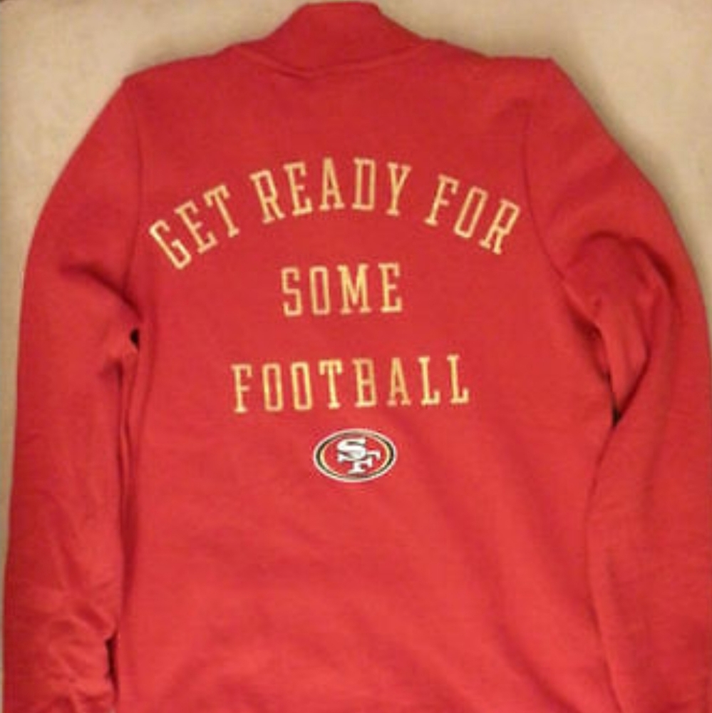 SF 49ERS Victoria's Secret Women's Red Sweatshirt San Francisco NFL Shirt Top